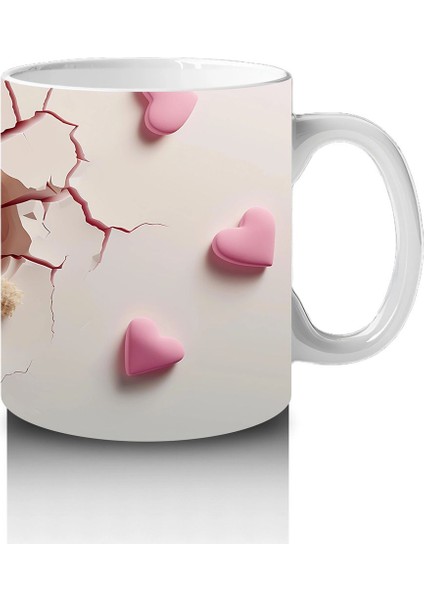 Kalplerle Süslenmiş Sarılan Ayıcıklar – Baskılı Kahve Kupası fırsatları