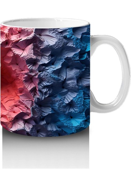 Renkli Rölyef Dokuda Soluk Turuncu Kelebek – Baskılı Kahve Kupası fırsatları