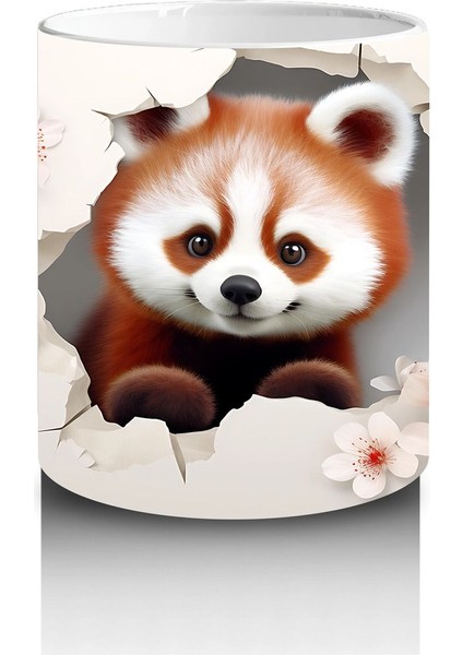 Sevimli Tilki ve Çiçekli Arka Plan – Baskılı Kahve Kupası modelleri