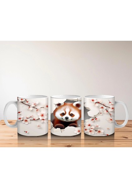 Sevimli Tilki ve Çiçekli Arka Plan – Baskılı Kahve Kupası indirimleri