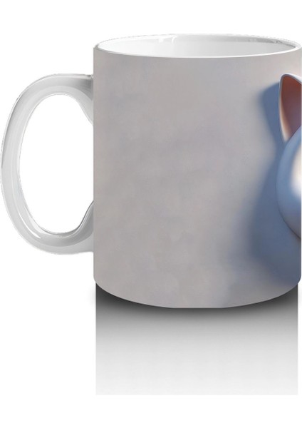 Duvar Arasından Bakan Sevimli Kedi Kafası - Baskılı Kahve Kupası fiyatları