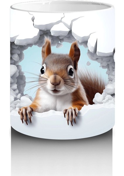 Çatlak Duvar Arasında Yavru Sincap – Baskılı Kahve Kupası modelleri