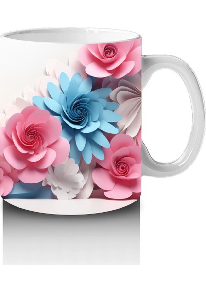 Pembe Güller Arasında Sevimli Kedi – Baskılı Kahve Kupası fırsatları