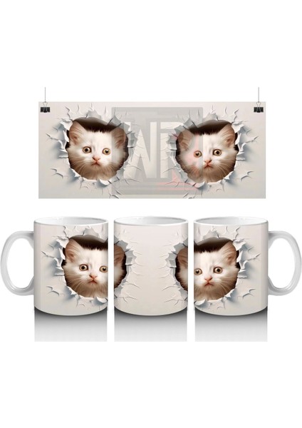 Yavru Kediler Kırık Duvar Arasında – Baskılı Kahve Kupası