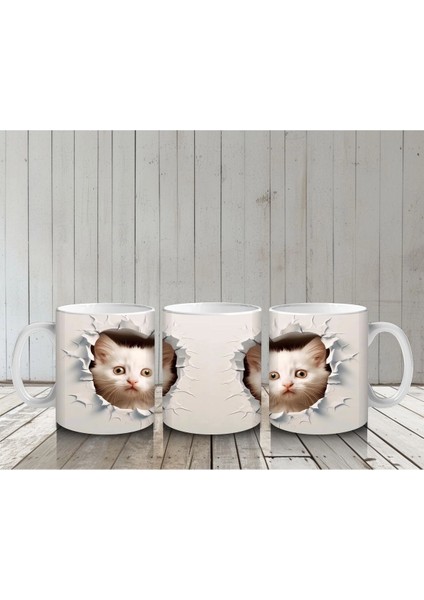 Yavru Kediler Kırık Duvar Arasında – Baskılı Kahve Kupası