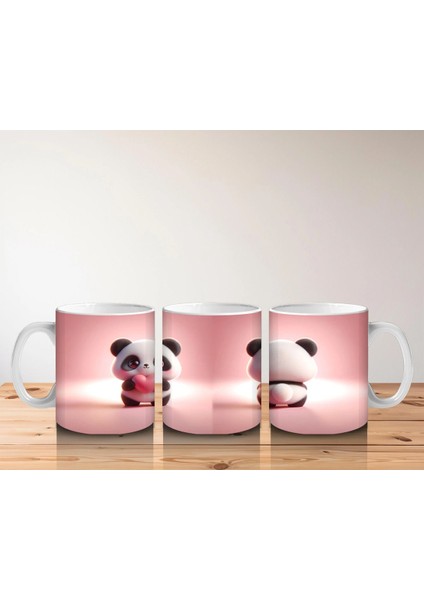 Ön ve Arka Yüzüyle Sevimli Panda Karakteri – Baskılı Kahve Kupası indirimleri