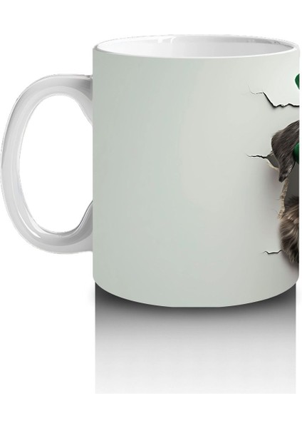 Yonca Yapraklarıyla Süslenmiş Tatlı Köpek – Baskılı Kahve Kupası fiyatları