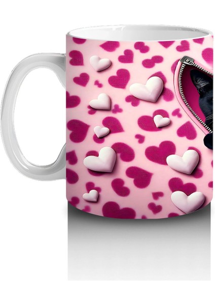 Leopar Desenli Kalpli Kedi – Baskılı Kahve Kupası fiyatları