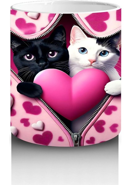 Leopar Desenli Kalpli Kedi – Baskılı Kahve Kupası modelleri