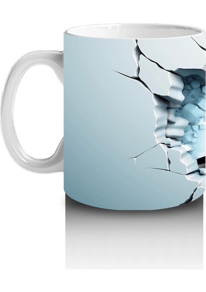 Çatlak Duvar Arasından Bakan Tatlı Penguen – Baskılı Kahve Kupası fiyatları