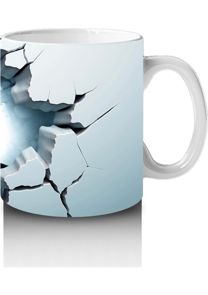 Çatlak Duvar Arasından Bakan Tatlı Penguen – Baskılı Kahve Kupası fırsatları