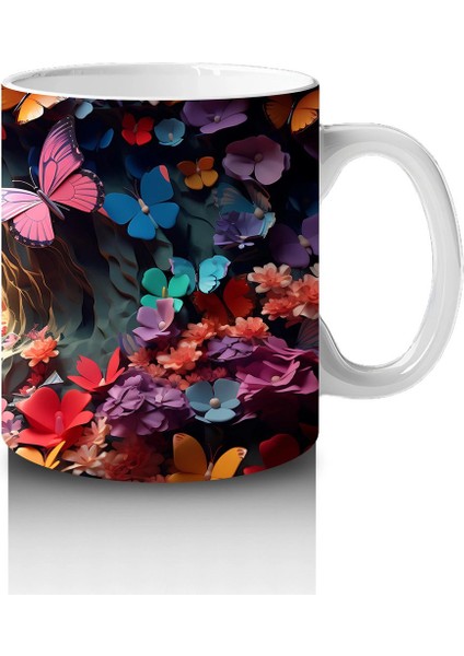 Parlak Kalpli Tünelde Pembe Kelebek – Baskılı Kupa fırsatları