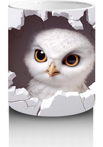 Kiraz Çiçekleriyle Çevrelenmiş Baykuş – Baskılı Kupa modelleri