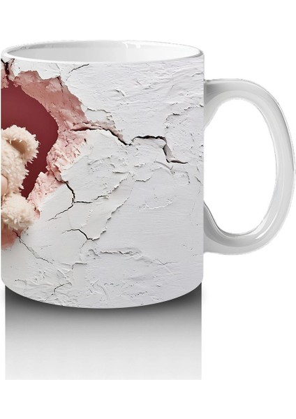 Kalpli Çatlakta Oturan Sevimli Ayıcıklar – Baskılı Kahve Kupası fırsatları