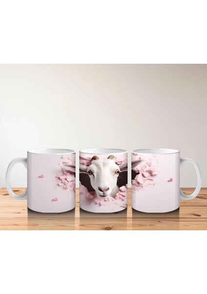 Kalpli Çatlak Arasından Bakan Keçi – Baskılı Kahve Kupası indirimleri