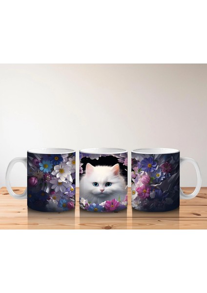 Gecede Parlayan Gözleriyle Tatlı Kedi – Baskılı Kahve Kupası indirimleri