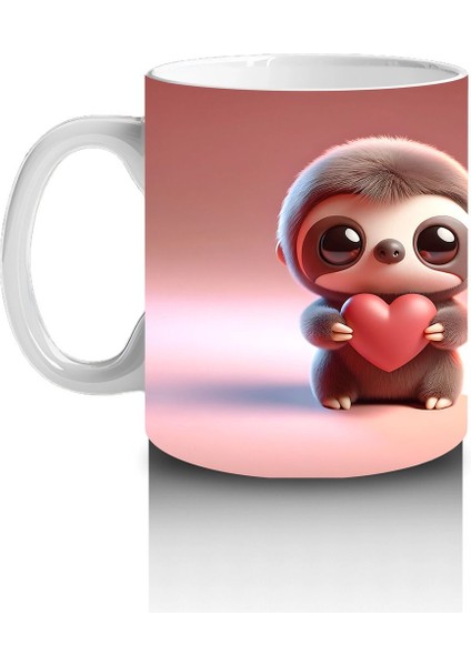 Tatlı Kız Maskotu ve Peluş Arkadan – Baskılı Kahve Kupası fiyatları