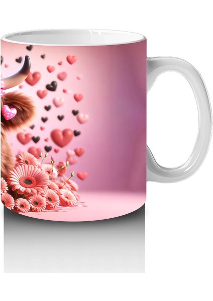 Kalpli Desenli Sevimli Boğa Figürü – Baskılı Kupa fırsatları