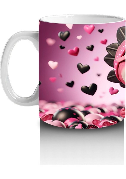 Aşk Temalı Kalpli Gözlü Dinazor – Baskılı Kahve Kupası fiyatları