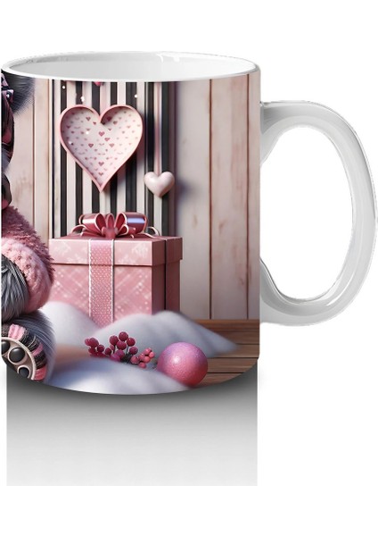 Pembe Kalplerle Süslenmiş Ayıcık – Baskılı Kahve Kupası fırsatları