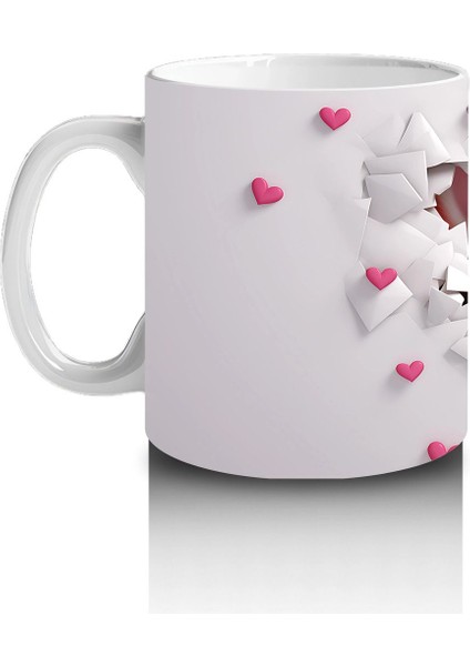 Pembe Fona Dönük Sevimli Ayıcık – Baskılı Kahve Kupası fiyatları