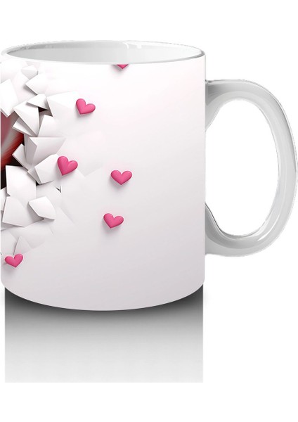 Pembe Fona Dönük Sevimli Ayıcık – Baskılı Kahve Kupası fırsatları