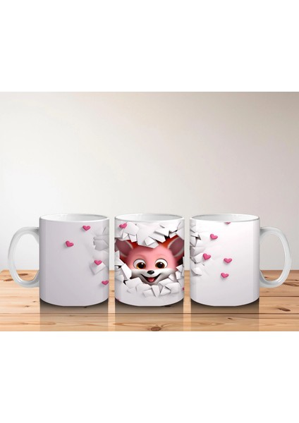 Pembe Fona Dönük Sevimli Ayıcık – Baskılı Kahve Kupası indirimleri