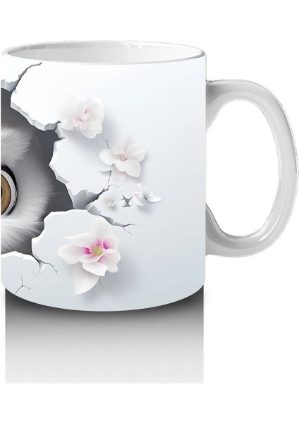 Kalpli Çatlakta Bakan Meraklı Baykuş – Baskılı Kahve Kupası fırsatları