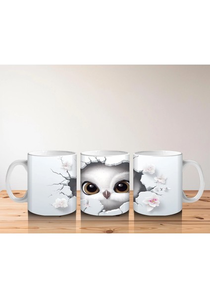 Kalpli Çatlakta Bakan Meraklı Baykuş – Baskılı Kahve Kupası indirimleri