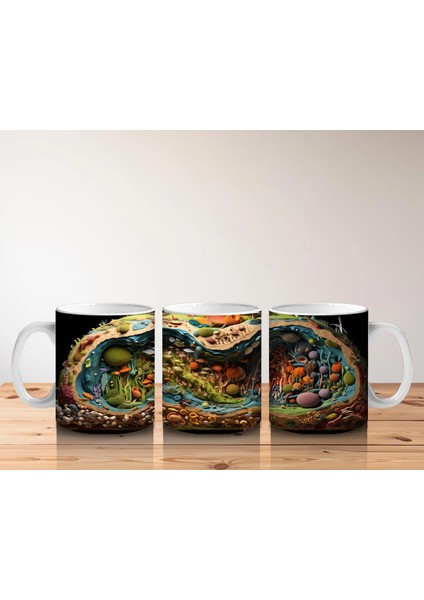 Renkli Ormanda Gizlenen Kertenkele – Baskılı Kahve Kupası indirimleri