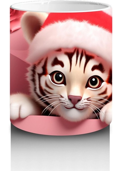 Pembe Bereli Sevimli Kedi Figürü – Baskılı Kupa modelleri