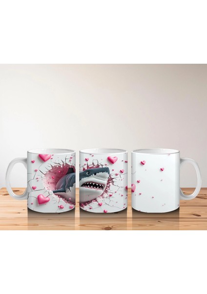 Kalpli Çatlakta Uzatan Köpek Balığı – Baskılı Kahve Kupası indirimleri