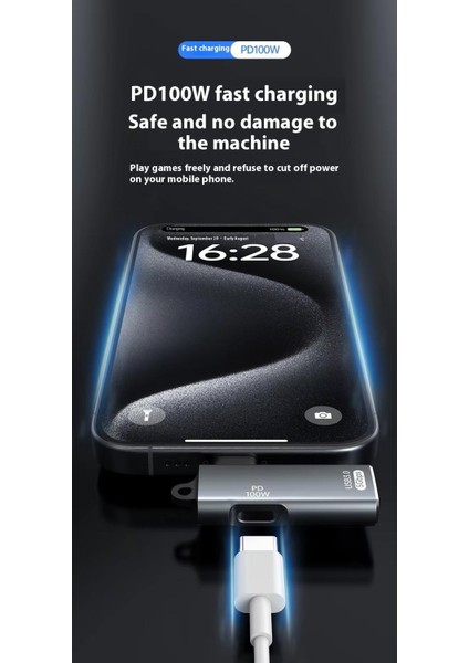 GA29 Type-C Metal Adaptör USB 3.0 5gbps Veri Aktarımı 100W Pd Şarj I-Phone Android Uyumlu indirimleri