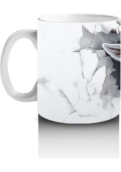 Çatlak Duvar Arasında Beyaz Keçi – Baskılı Kahve Kupası fiyatları