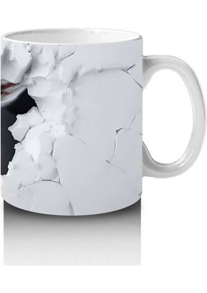 Çatlak Duvar Arasında Beyaz Keçi – Baskılı Kahve Kupası fırsatları