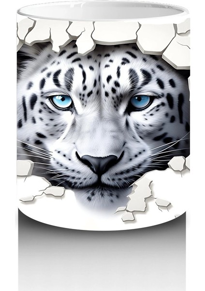 Çatlak Duvar Arasından Bakan Kaplan – Baskılı Kahve Kupası modelleri