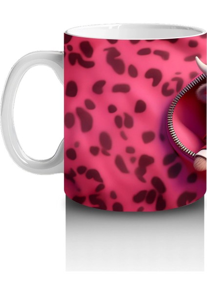 Leopar Desenli Aşık Ayıcık – Baskılı Kahve Kupası fiyatları