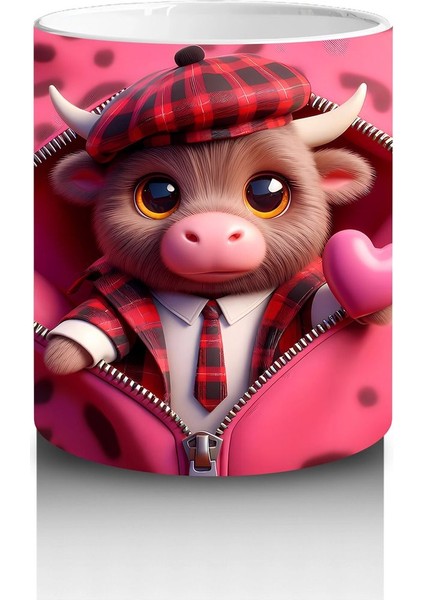 Leopar Desenli Aşık Ayıcık – Baskılı Kahve Kupası modelleri