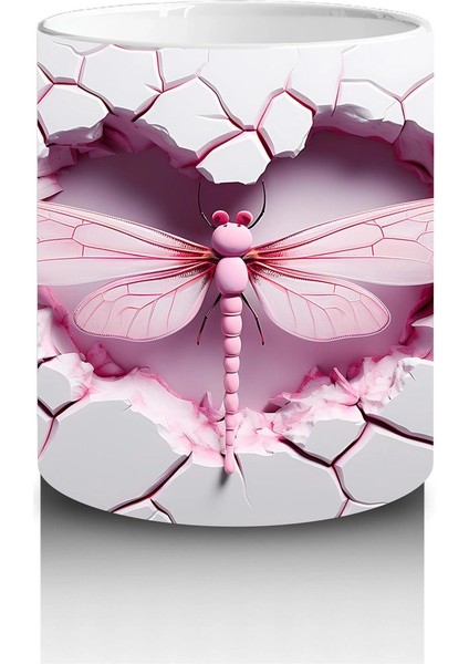 Kırık Duvar Arasında Zarif Yusufçuk – Baskılı Kahve Kupası modelleri