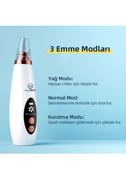 Vakumlu Siyah Nokta Temizleme Cihazı – 3 Mod, Şarjlı, 6 Başlık fiyatları