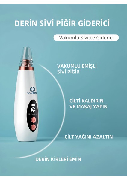Vakumlu Siyah Nokta Temizleme Cihazı – 3 Mod, Şarjlı, 6 Başlık indirimleri