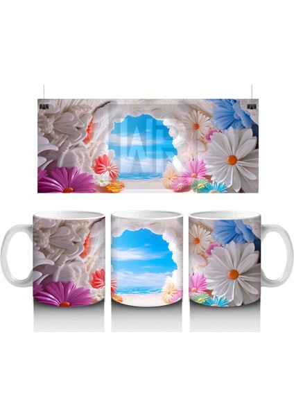 Çiçekli Tünelde Bahar Manzarası – Baskılı Kupa