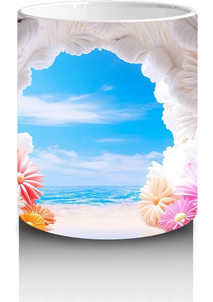 Çiçekli Tünelde Bahar Manzarası – Baskılı Kupa modelleri