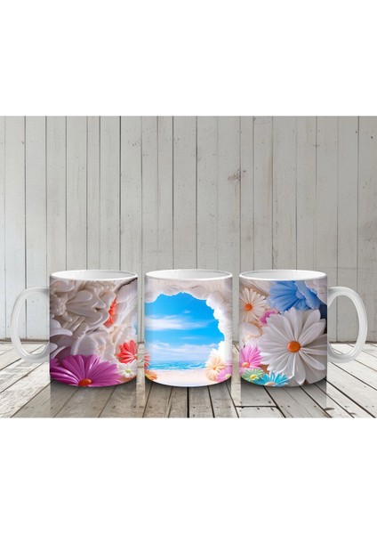 Çiçekli Tünelde Bahar Manzarası – Baskılı Kupa