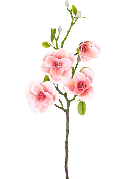 Yapay Çiçek Manolya Dal Pembe 75 Cm.