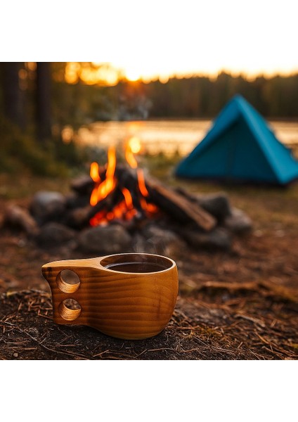 El Yapımı Dut Ağacı Kuksa Bardak – Model No: 24