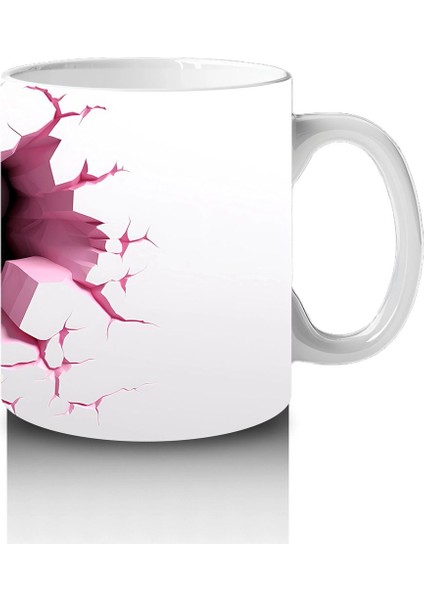 Kırık Duvar Desenli Sevimli Gri Goril - Baskılı Kahve Kupası fırsatları