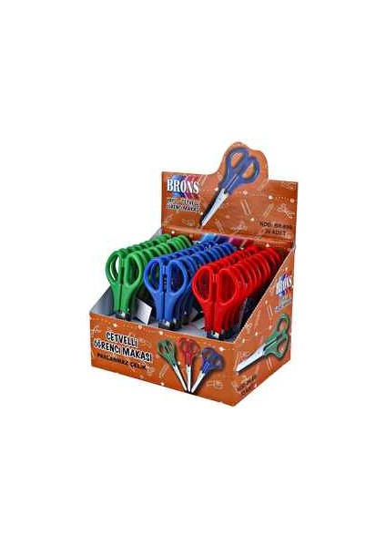 Brons BR-696 Öğrenci Makası Cetvelli fiyatları