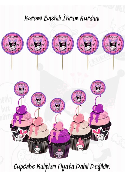 Kuromi Temalı Tema Uygun Ikram Kürdanı 10 Adet