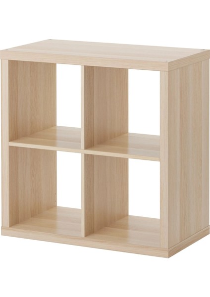 Kallax Raf Ünitesi 77 x 77 cm Ağartılmış Meşe Görünümlü Açık Duvara Sabitlenebilir